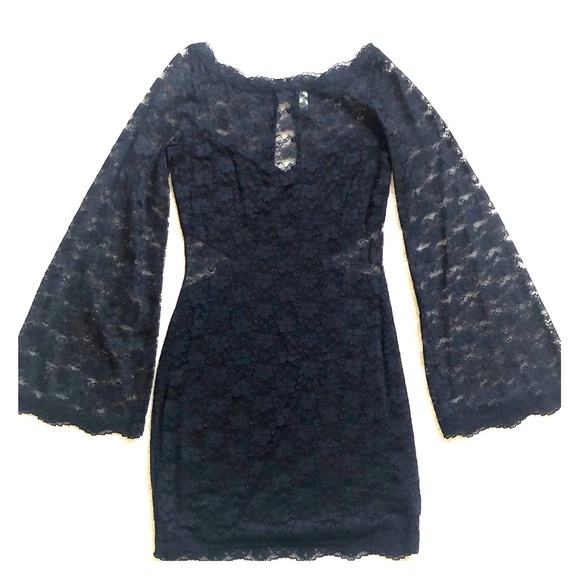 Free People Bell Sleeve Black Dress - Picture 2 of 4